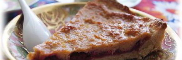 тарт с малиной и заварным медовым кремом