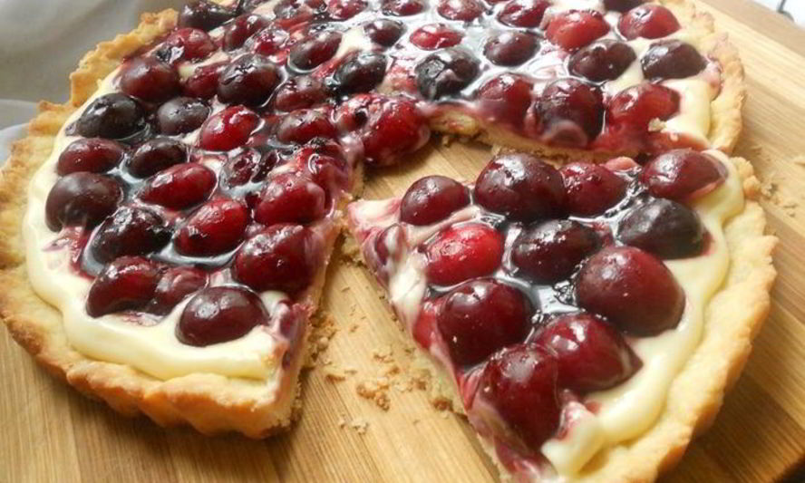 Рецепт тарта с маскарпоне и черешней