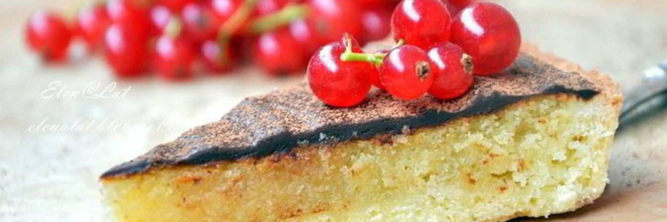 Тарт с миндальным кремом и шоколадом