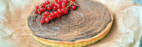 тарт с миндальным кремом и шоколадом