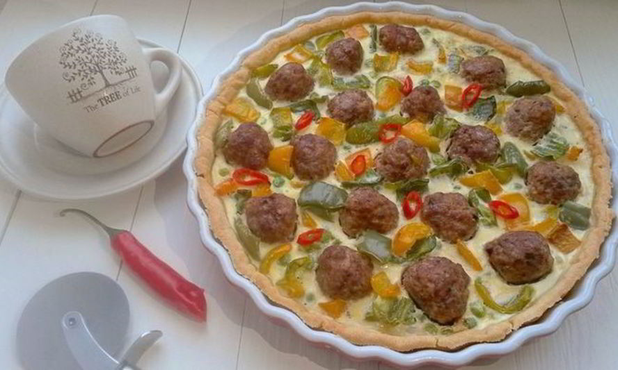 Рецепт тарта с мясными фрикадельками