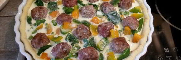 тарт с мясными фрикадельками