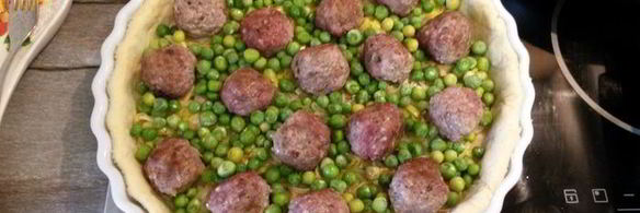 тарт с мясными фрикадельками