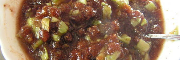 тарт с ревенем и земляничным вареньем