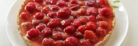 тарт с рикоттой и клубникой