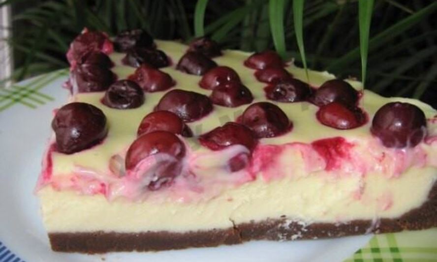 Рецепт тарта с творогом и вишней