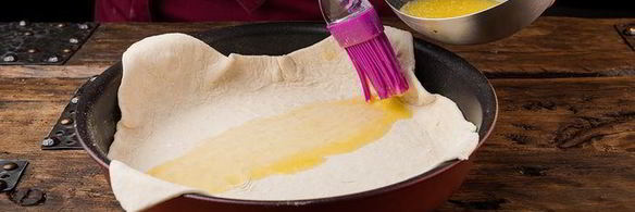 тарт с творогом, помидорами черри и базиликом