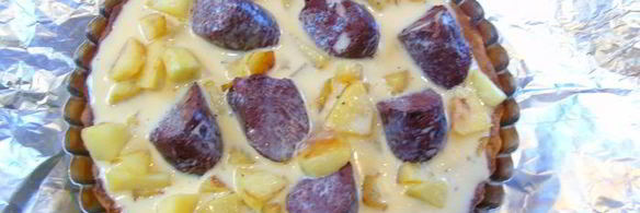 тарт с яблоками и boudin noir