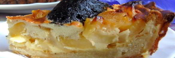 тарт с яблоками и boudin noir