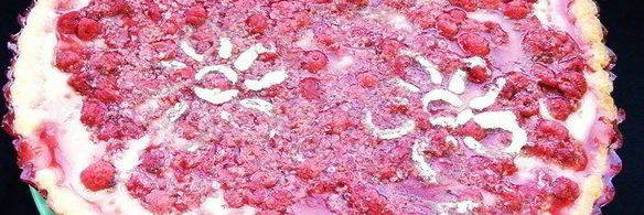 тарт с заварным кремом и малиновым желе