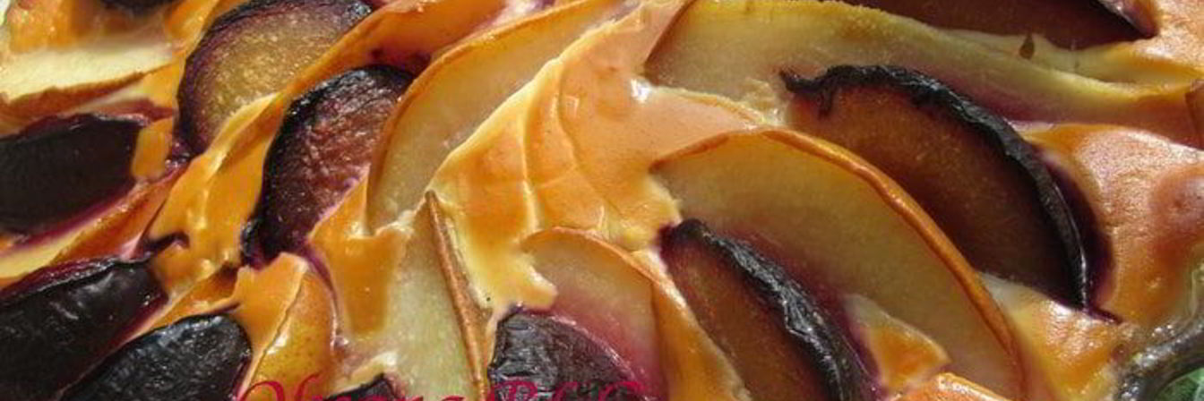 Тарт Творог, фрукты, карамель