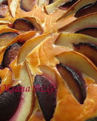 Тарт Творог, фрукты, карамель