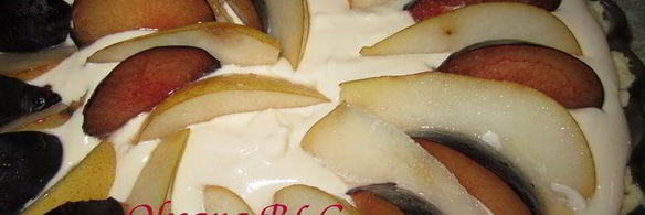 тарт творог, фрукты, карамель