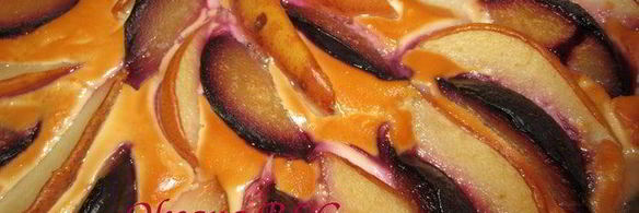 тарт творог, фрукты, карамель