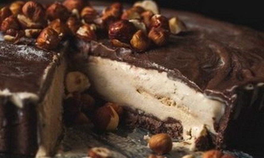 Рецепт тарта в шоколадной глазури с мороженым