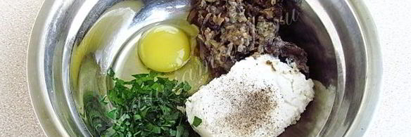 тартинки с грибами и творогом