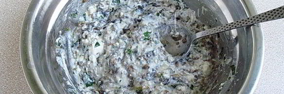 тартинки с грибами и творогом