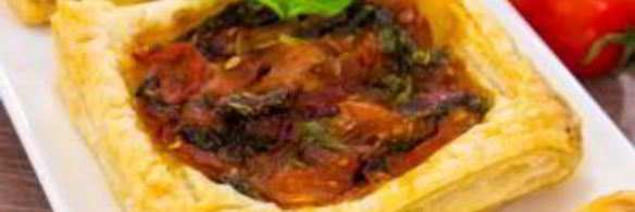 тарты с помидорами и луком