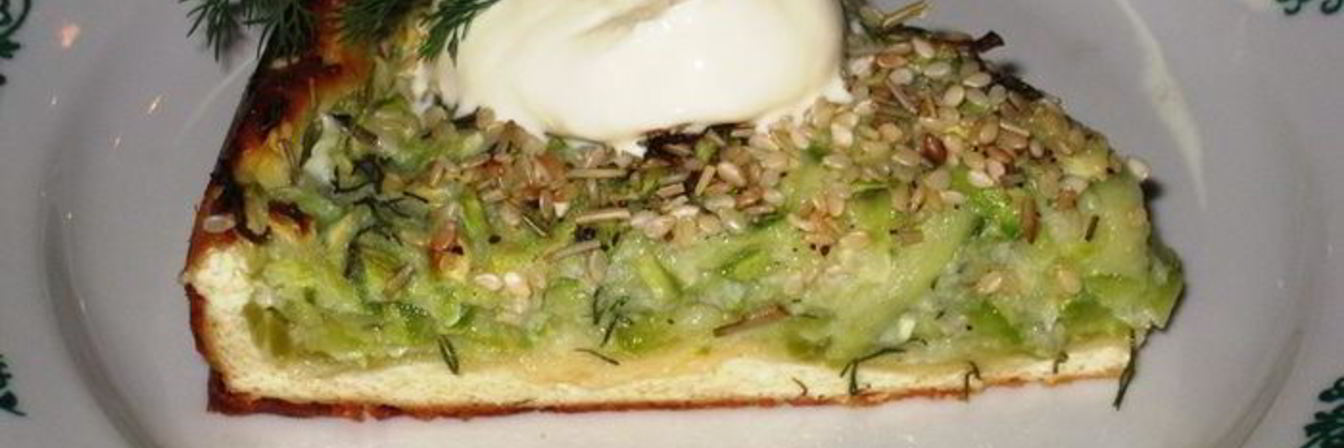 Творожный тарт с кабачковой начинкой