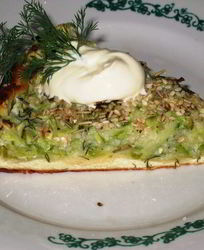 Творожный тарт с кабачковой начинкой