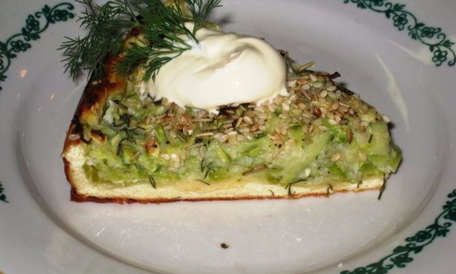 Рецепт творожного тарта с кабачковой начинкой