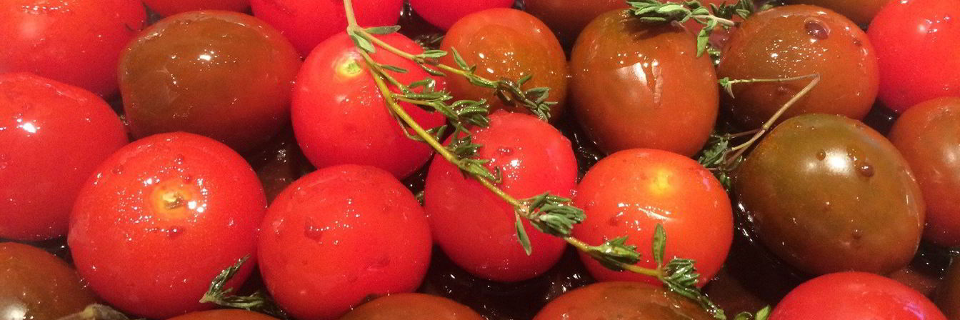 Томленные в бальзамико помидоры черри