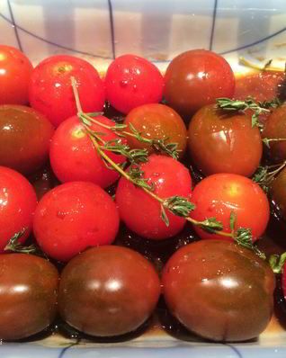 Томленные в бальзамико помидоры черри