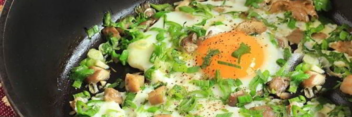 Яичница с грибами