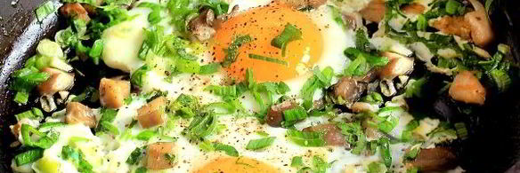 яичница с грибами