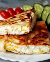 Яичница с сыром в лаваше