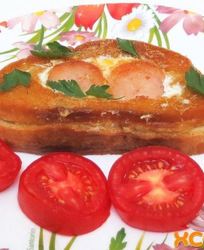 Яичница в хлебе