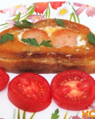 Яичница в хлебе