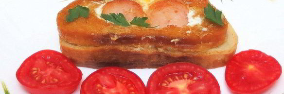 яичница в хлебе