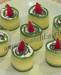 Закуска из огурцов Свечи