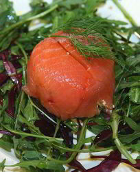 Закуска из семги с рисом