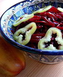 Закуска из свеклы и болгарского перца