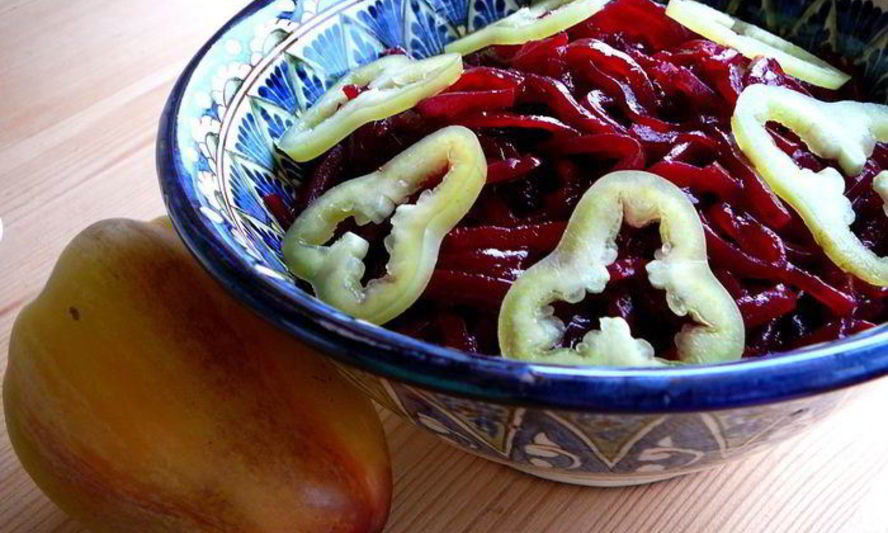 Рецепт закуски из свеклы и болгарского перца