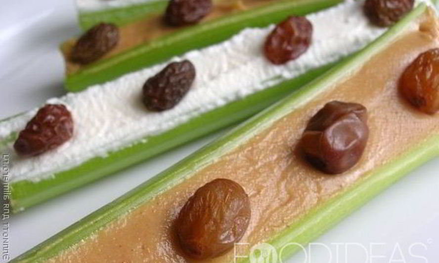 Рецепт закуски муравьи на бревне