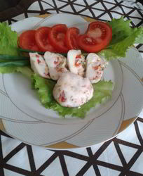 Закуска на белках со сладким перцем