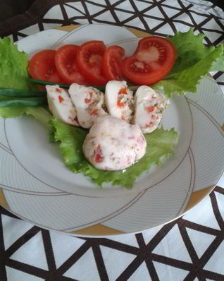 Закуска на белках со сладким перцем