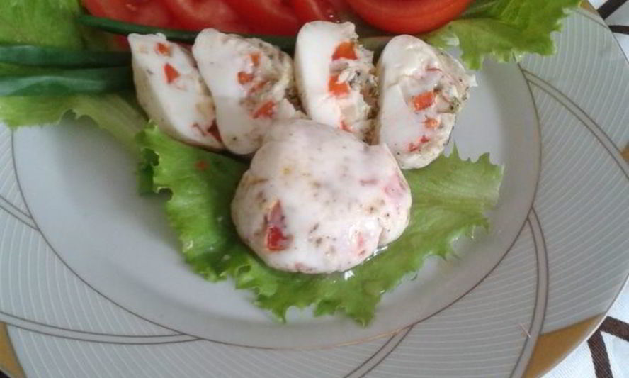 Рецепт закуски на белках со сладким перцем