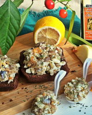 Закуска Скумбрия с яйцом