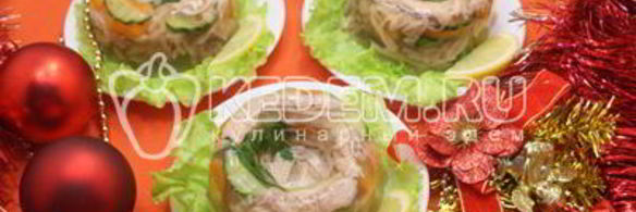 заливное из курицы новогоднее