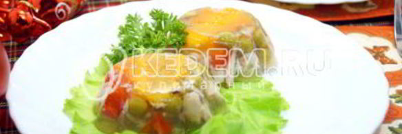 заливное из курицы праздничное