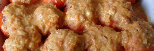 запеченные фаршированные помидоры