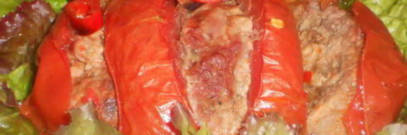 Запеченные помидоры с мясом