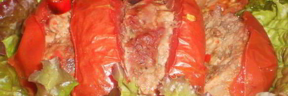 запеченные помидоры с мясом