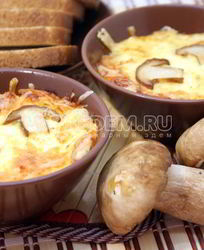 Жульен из белых грибов