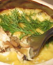 Жюльен с курицей и грибами